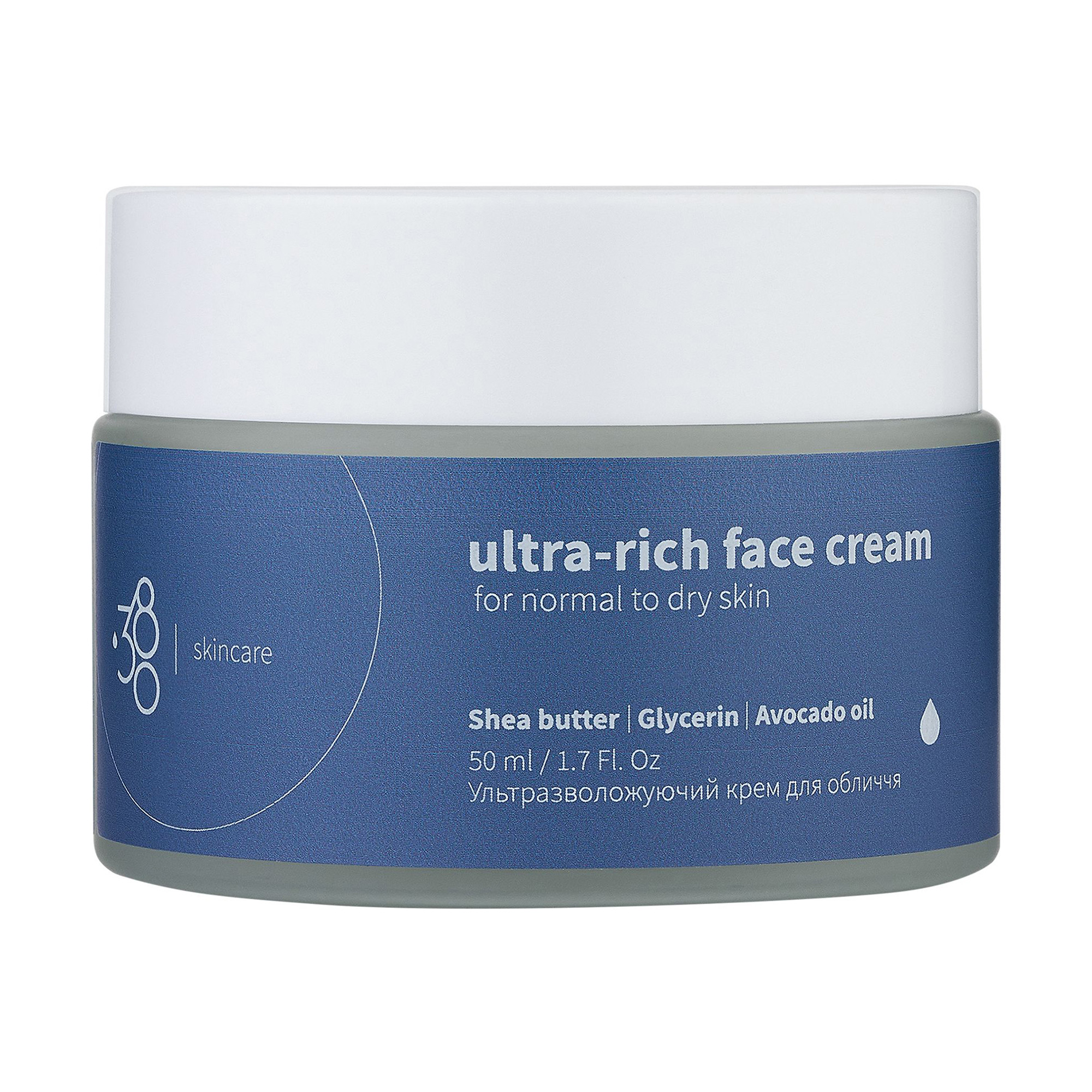 Ультразволожувальний крем 380 Skincare Ultra-Rich Face Cream для нормальної та сухої шкіри обличчя, 50 мл