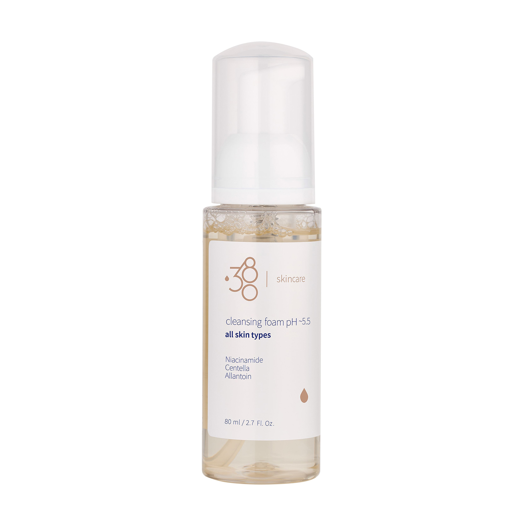 Уцінка! Пінка для вмивання 380 Skincare Cleansing Foam pH 5.5 з ніацинамідом, 80 мл